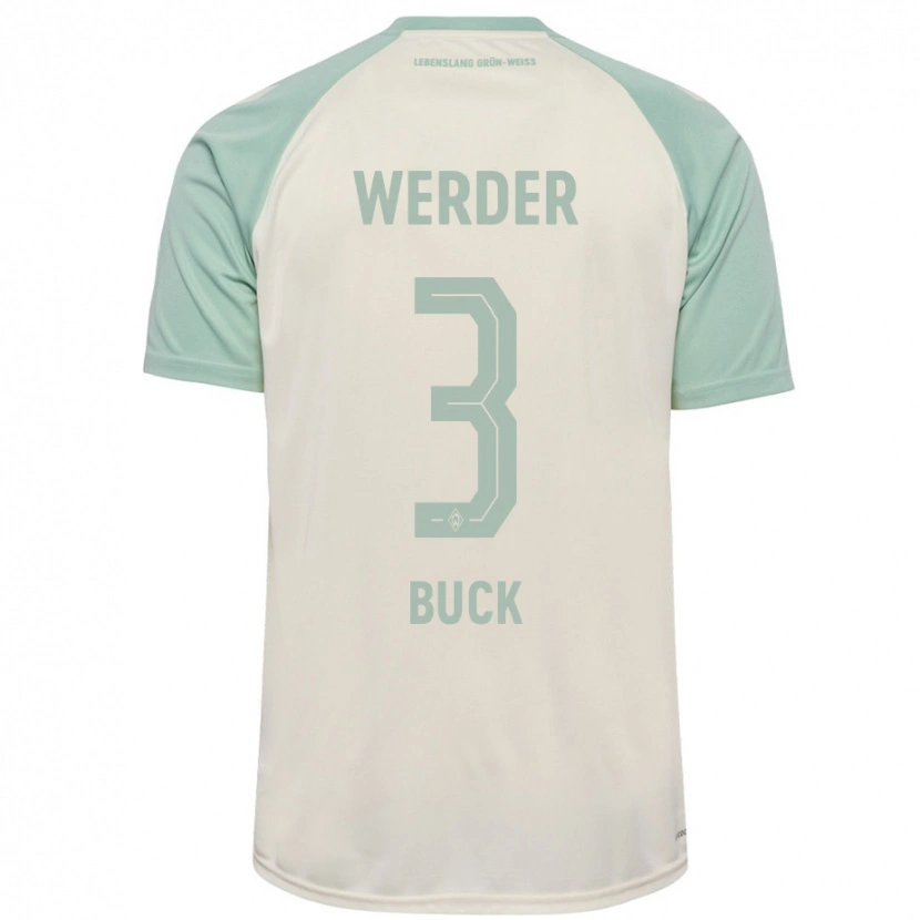 Danxen Dames Marten Buck #3 Off-White Lichtgroen Uitshirt Uittenue 2024/25 T-Shirt