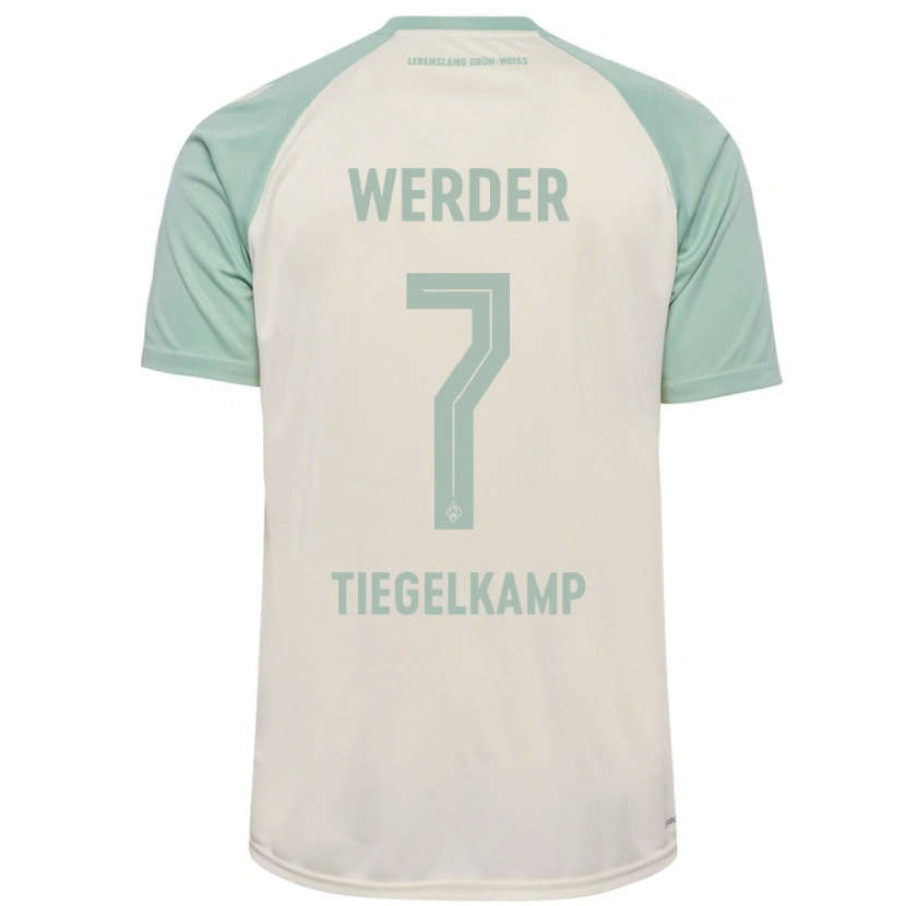 Danxen Dames Maximilian Tiegelkamp #7 Off-White Lichtgroen Uitshirt Uittenue 2024/25 T-Shirt