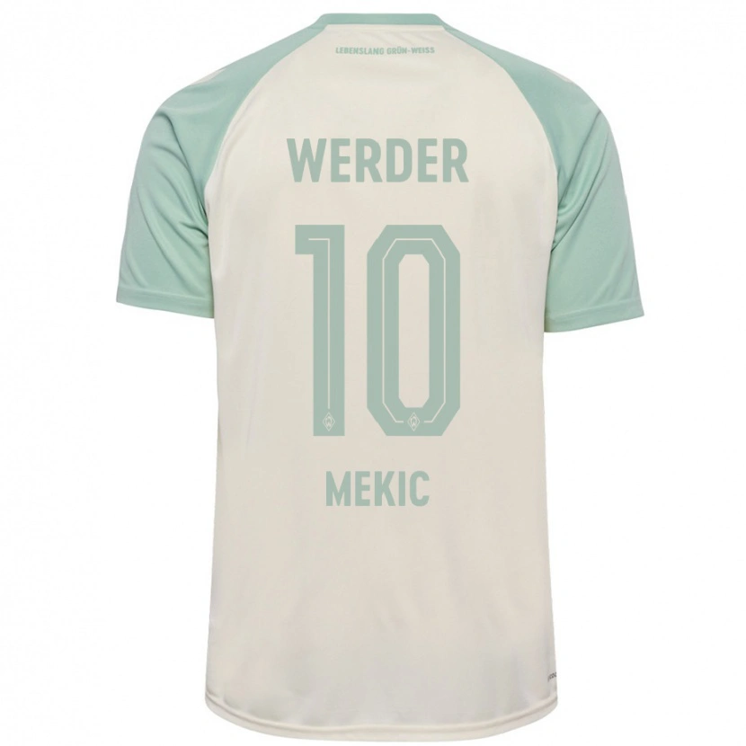 Danxen Dames Elmin Mekic #10 Off-White Lichtgroen Uitshirt Uittenue 2024/25 T-Shirt