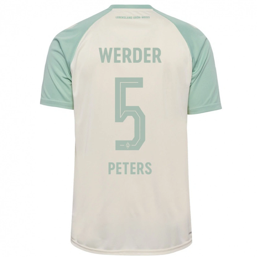 Danxen Dames Joshua Peters #5 Off-White Lichtgroen Uitshirt Uittenue 2024/25 T-Shirt