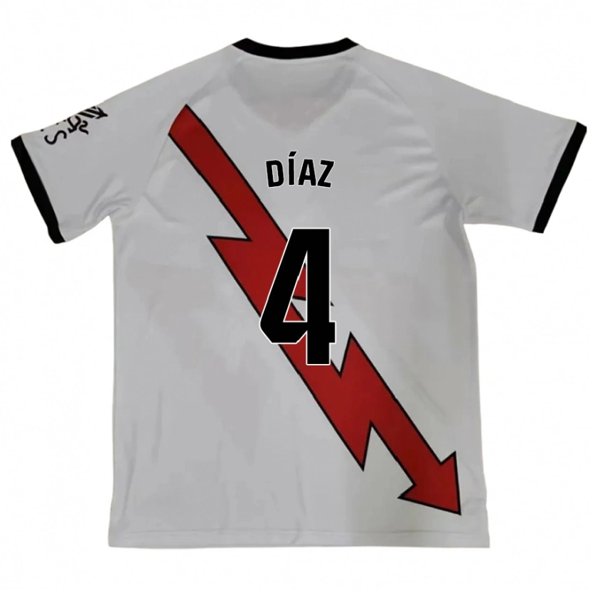 Danxen Dames Pedro Díaz #4 Rood Uitshirt Uittenue 2024/25 T-Shirt