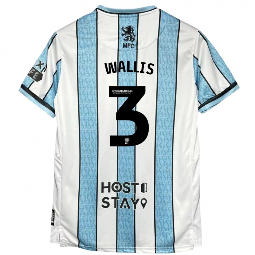 Danxen Dames Emma Wallis #3 Witblauw Uitshirt Uittenue 2024/25 T-Shirt