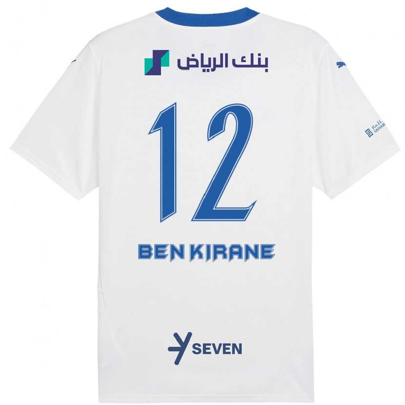 Danxen Dames Mariam Ben Kirane #12 Wit Blauw Uitshirt Uittenue 2024/25 T-Shirt