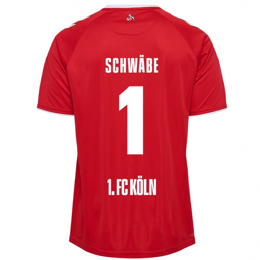 Danxen Dames Marvin Schwäbe #1 Rood Wit Uitshirt Uittenue 2024/25 T-Shirt