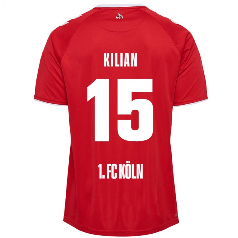 Danxen Dames Luca Kilian #15 Rood Wit Uitshirt Uittenue 2024/25 T-Shirt