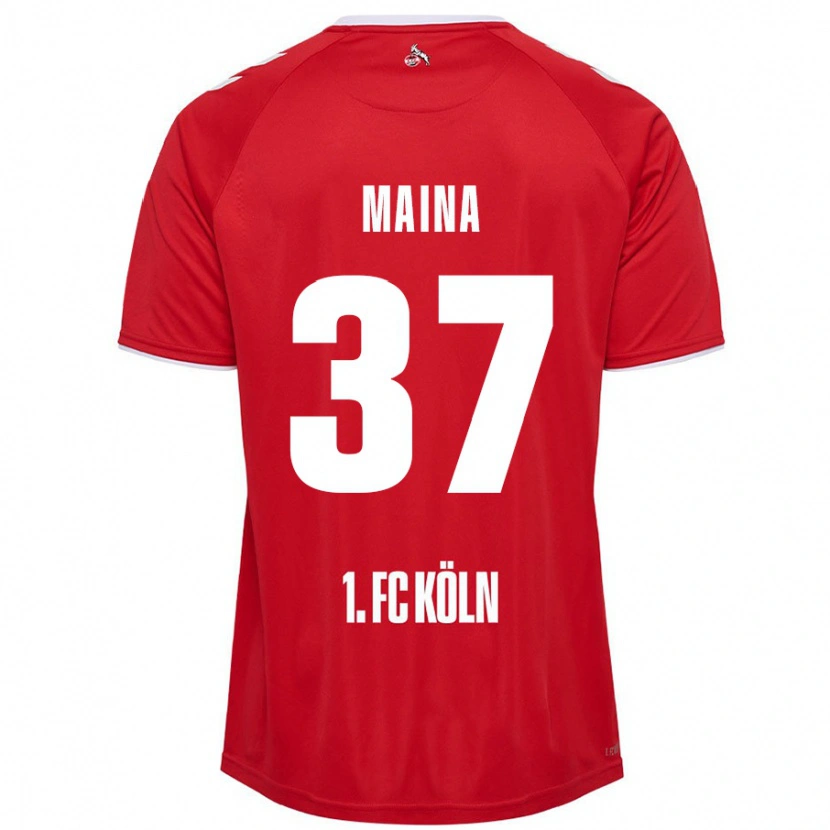 Danxen Dames Linton Maina #37 Rood Wit Uitshirt Uittenue 2024/25 T-Shirt