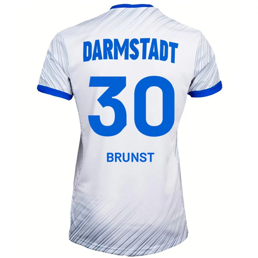 Danxen Dames Alexander Brunst #30 Wit Blauw Uitshirt Uittenue 2024/25 T-Shirt