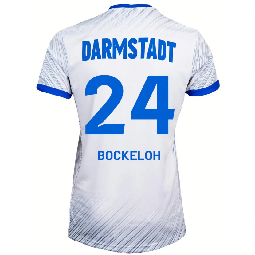 Danxen Dames Leonhard Bockeloh #24 Wit Blauw Uitshirt Uittenue 2024/25 T-Shirt