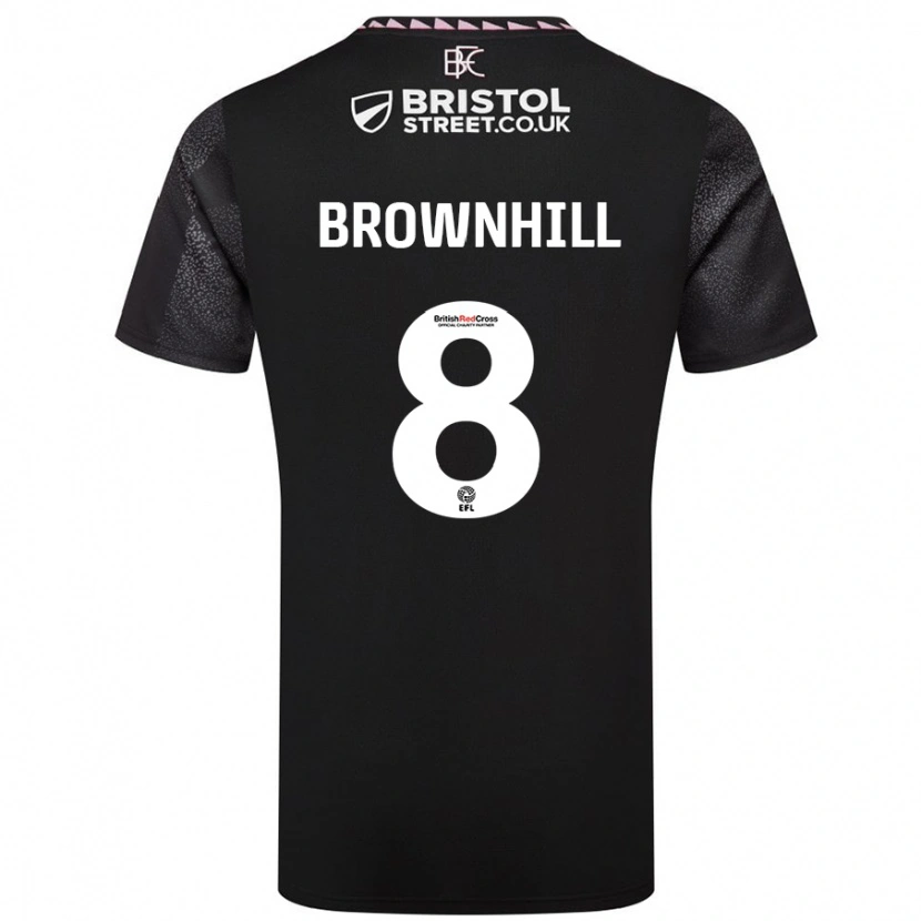 Danxen Dames Josh Brownhill #8 Zwart Uitshirt Uittenue 2024/25 T-Shirt