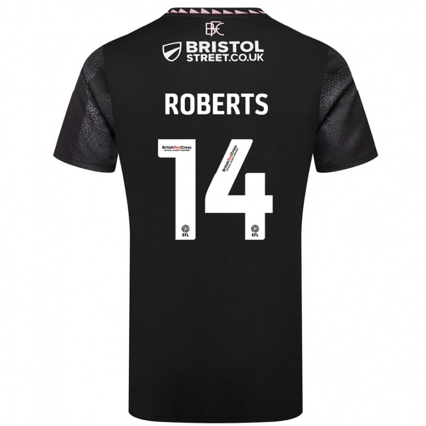 Danxen Dames Connor Roberts #14 Zwart Uitshirt Uittenue 2024/25 T-Shirt