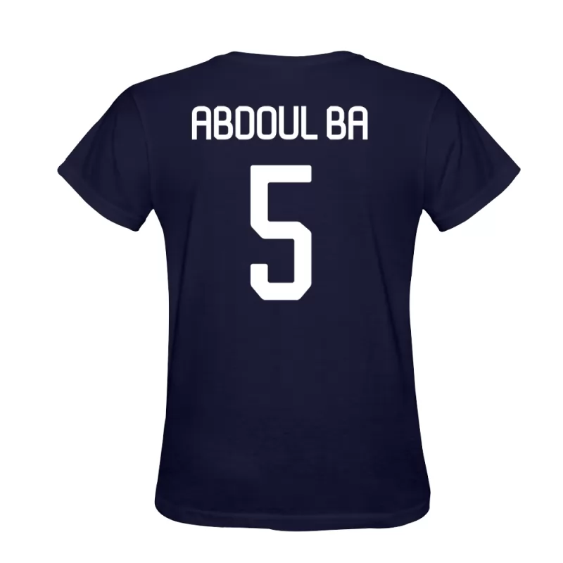 Heren Abdoul Ba #5 Donkerblauw Uitshirt T-shirt Ontwerp