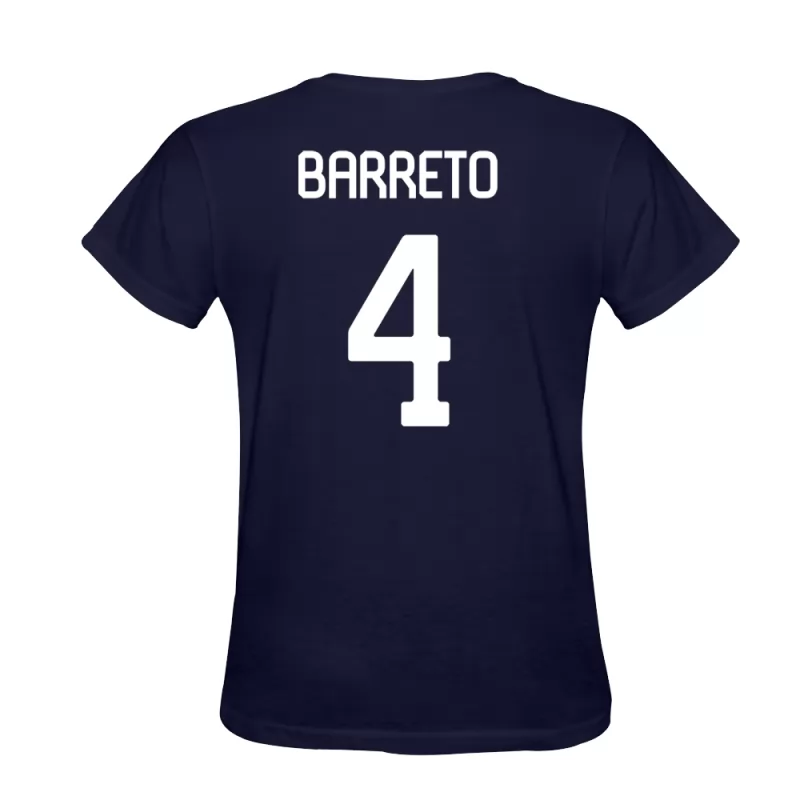 Heren Mickael Barreto #4 Donkerblauw Uitshirt T-shirt Ontwerp