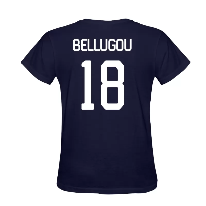 Heren Francois Bellugou #18 Donkerblauw Uitshirt T-shirt Ontwerp