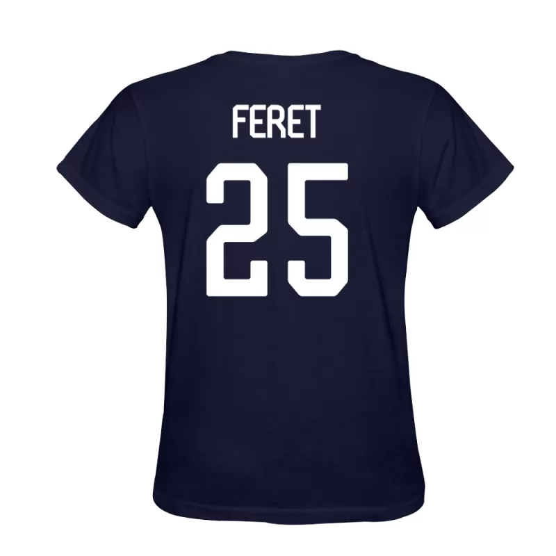 Heren Julien Feret #25 Donkerblauw Uitshirt T-shirt Ontwerp