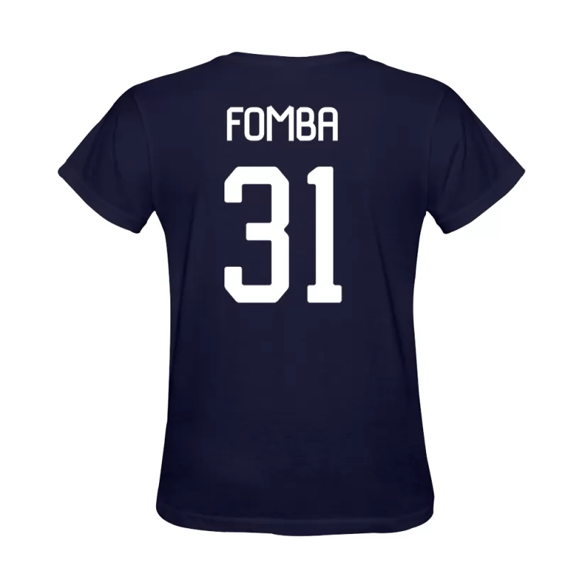 Heren Lamine Fomba #31 Donkerblauw Uitshirt T-shirt Ontwerp