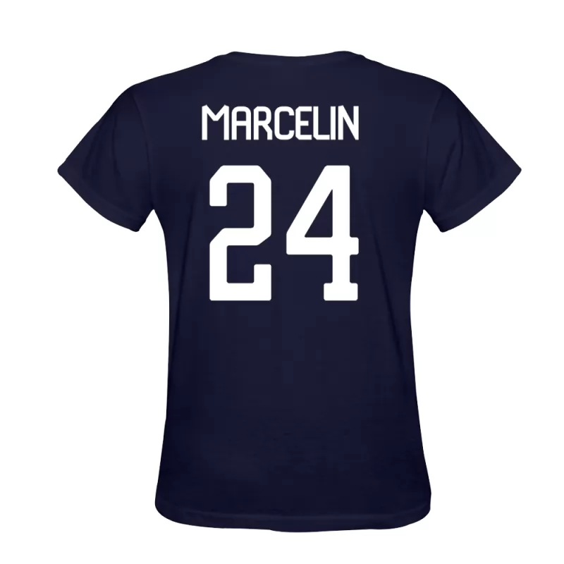 Heren Jean Marcelin #24 Donkerblauw Uitshirt T-shirt Ontwerp