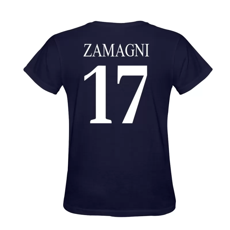 Heren Andrea Zamagni #17 Donkerblauw Uitshirt T-shirt Ontwerp