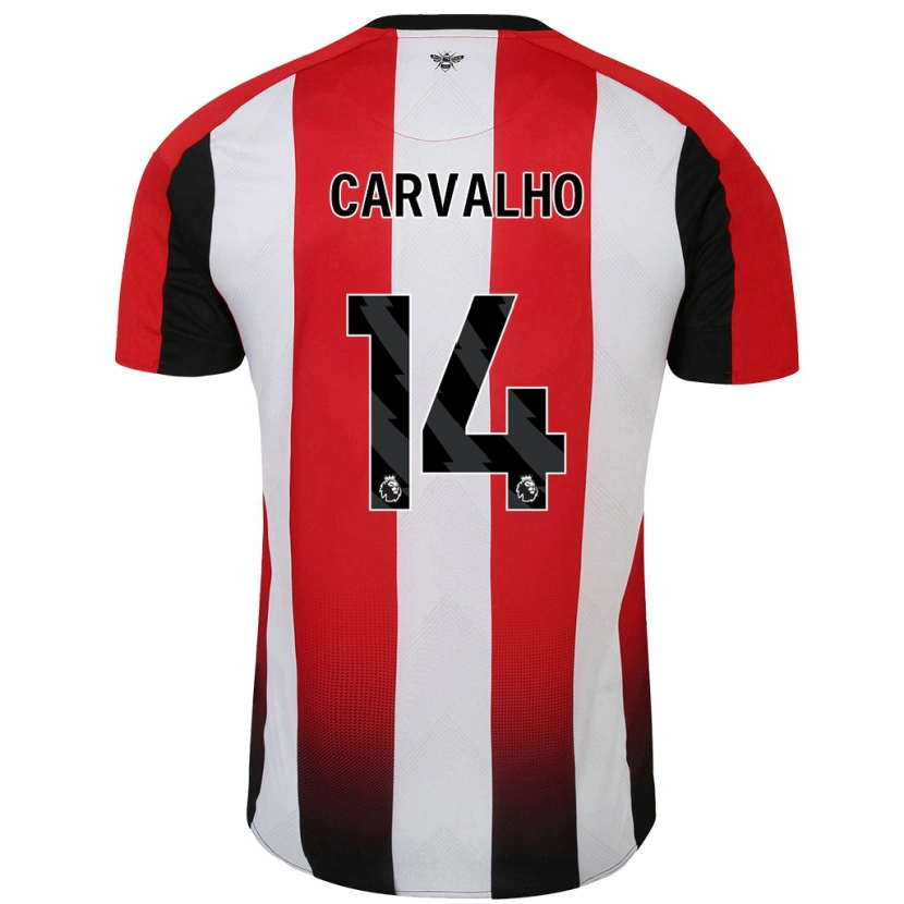 Danxen Kinderen Fábio Carvalho #14 Rood Wit Thuisshirt Thuistenue 2024/25 T-Shirt