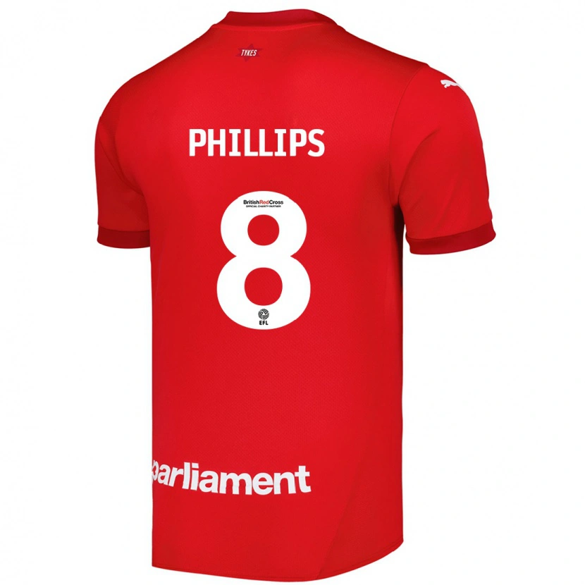 Danxen Kinderen Adam Phillips #8 Rood Thuisshirt Thuistenue 2024/25 T-Shirt