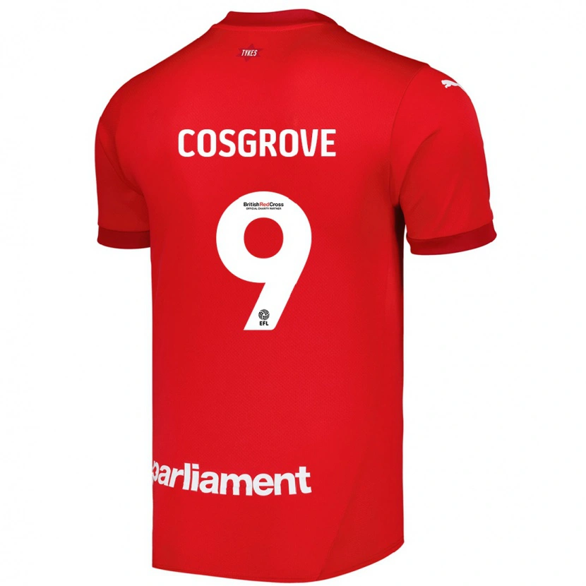 Danxen Kinderen Sam Cosgrove #9 Rood Thuisshirt Thuistenue 2024/25 T-Shirt