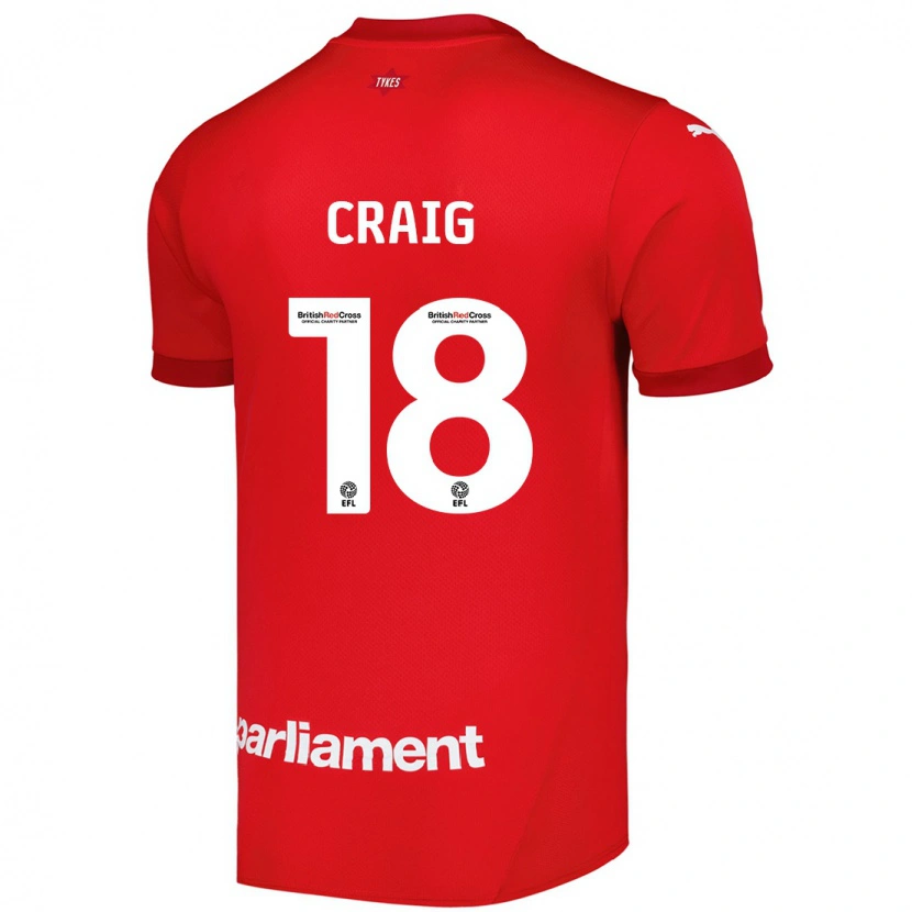 Danxen Kinderen Matthew Craig #18 Rood Thuisshirt Thuistenue 2024/25 T-Shirt