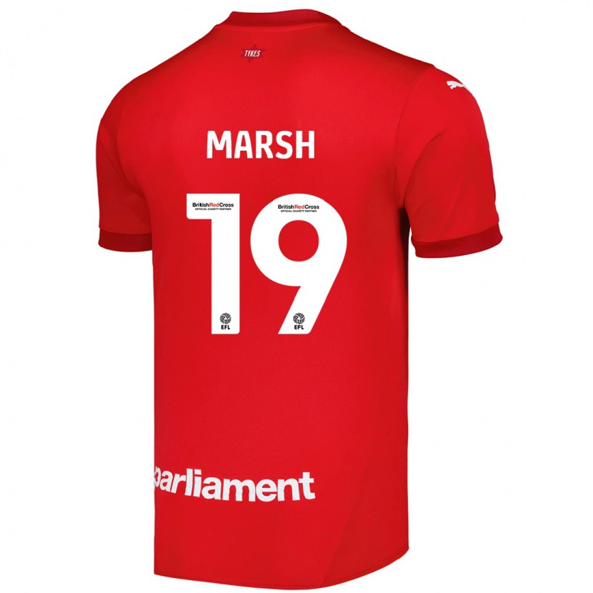 Danxen Kinderen Aiden Marsh #19 Rood Thuisshirt Thuistenue 2024/25 T-Shirt