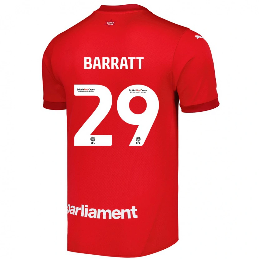 Danxen Kinderen Connor Barratt #29 Rood Thuisshirt Thuistenue 2024/25 T-Shirt