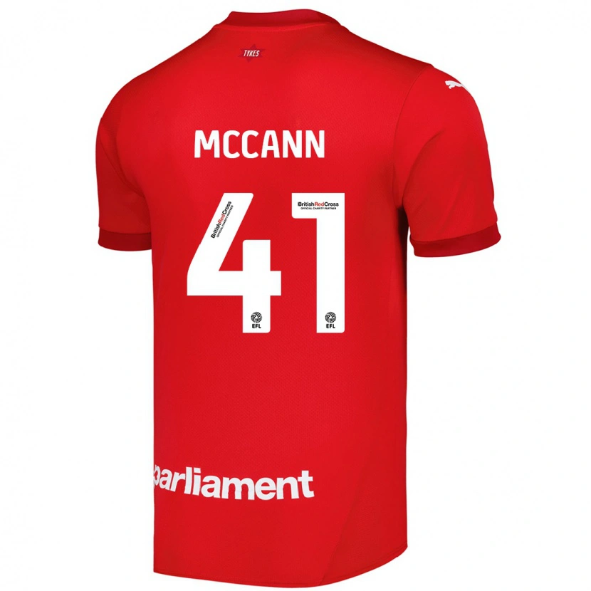 Danxen Kinderen Bayley Mccann #41 Rood Thuisshirt Thuistenue 2024/25 T-Shirt