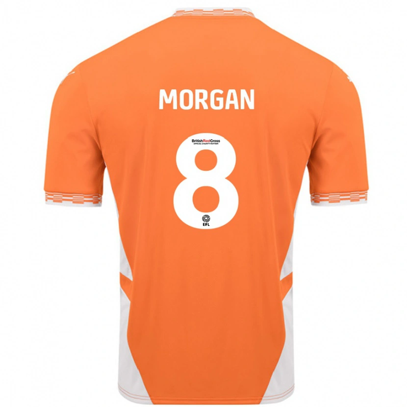 Danxen Kinderen Albie Morgan #8 Oranje Wit Thuisshirt Thuistenue 2024/25 T-Shirt