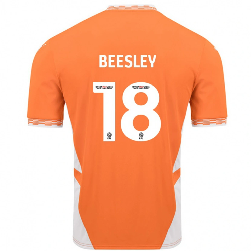 Danxen Kinderen Jake Beesley #18 Oranje Wit Thuisshirt Thuistenue 2024/25 T-Shirt