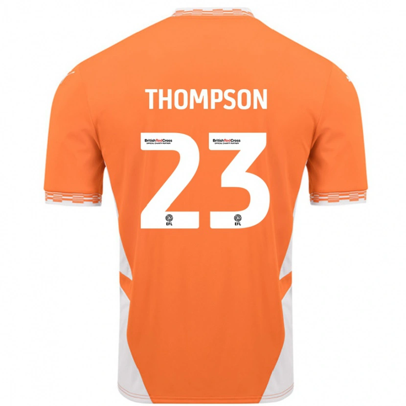 Danxen Kinderen Dominic Thompson #23 Oranje Wit Thuisshirt Thuistenue 2024/25 T-Shirt