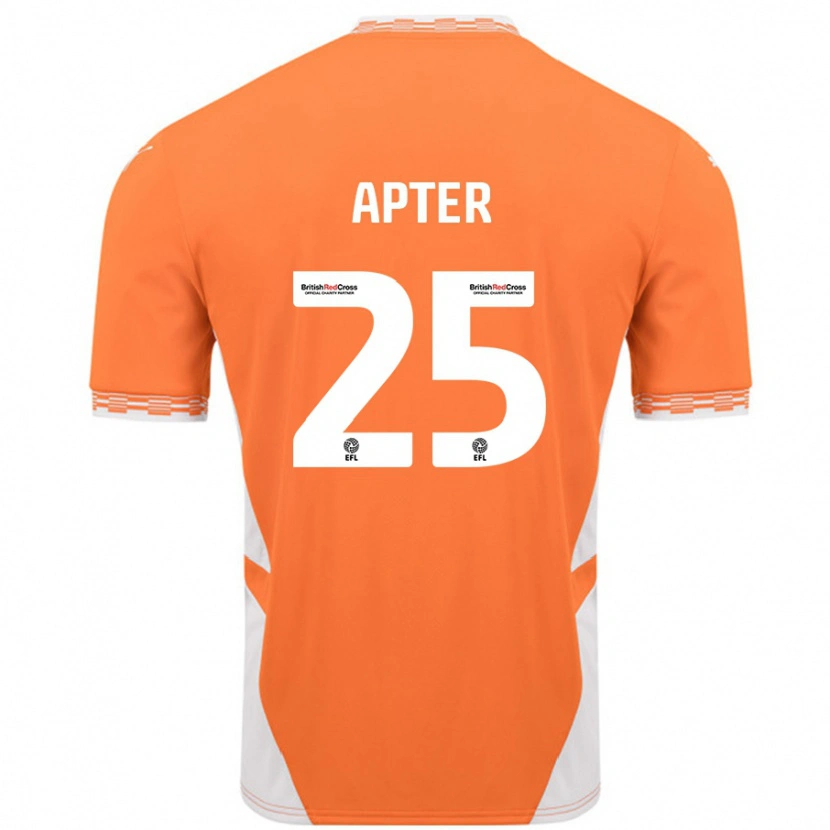 Danxen Kinderen Rob Apter #25 Oranje Wit Thuisshirt Thuistenue 2024/25 T-Shirt