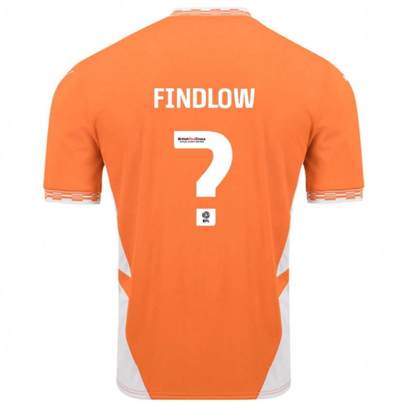 Danxen Kinderen Luke Findlow #0 Oranje Wit Thuisshirt Thuistenue 2024/25 T-Shirt