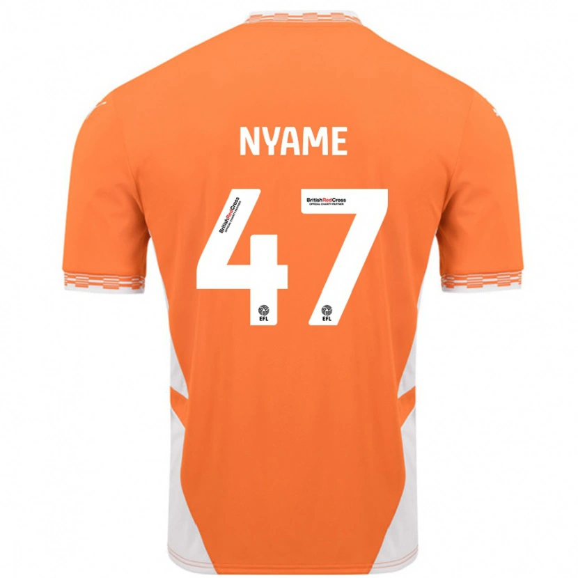 Danxen Kinderen Josh Nyame #47 Oranje Wit Thuisshirt Thuistenue 2024/25 T-Shirt