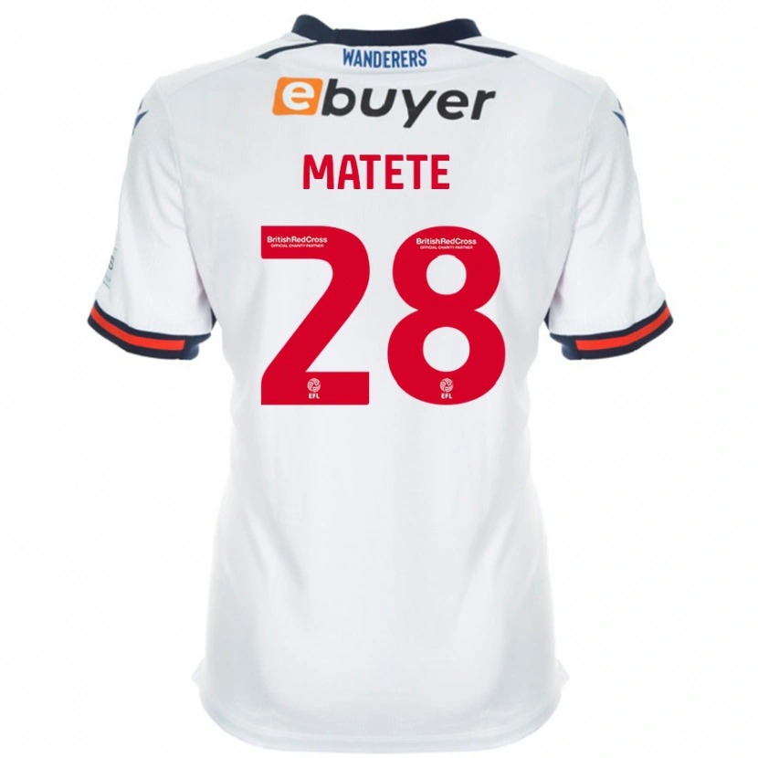 Danxen Kinderen Jay Matete #28 Wit Thuisshirt Thuistenue 2024/25 T-Shirt