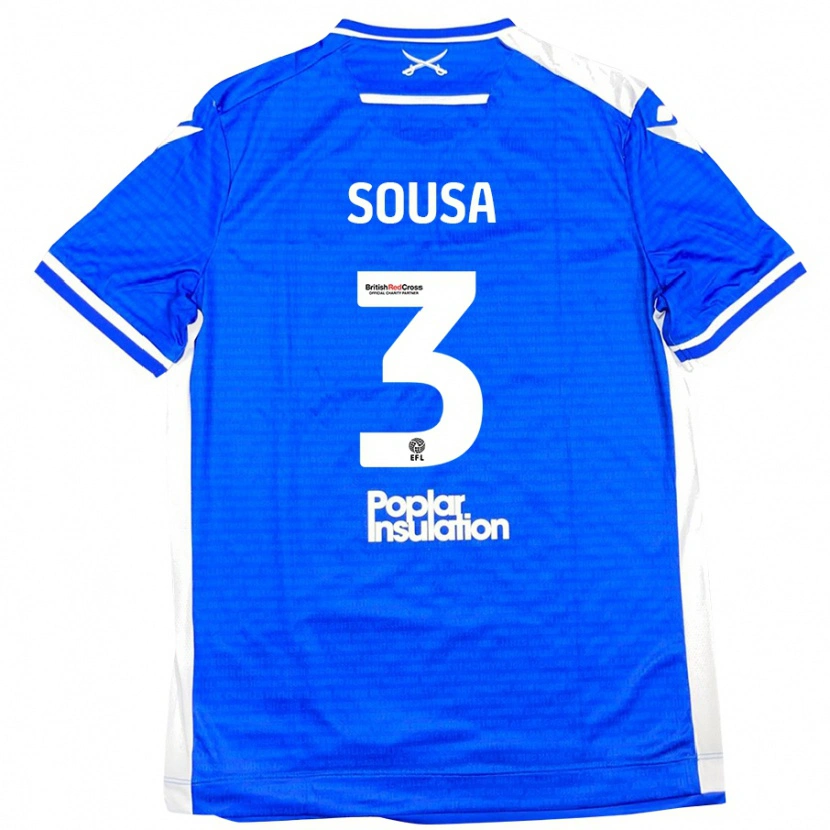 Danxen Kinderen Lino Sousa #3 Blauw Wit Thuisshirt Thuistenue 2024/25 T-Shirt