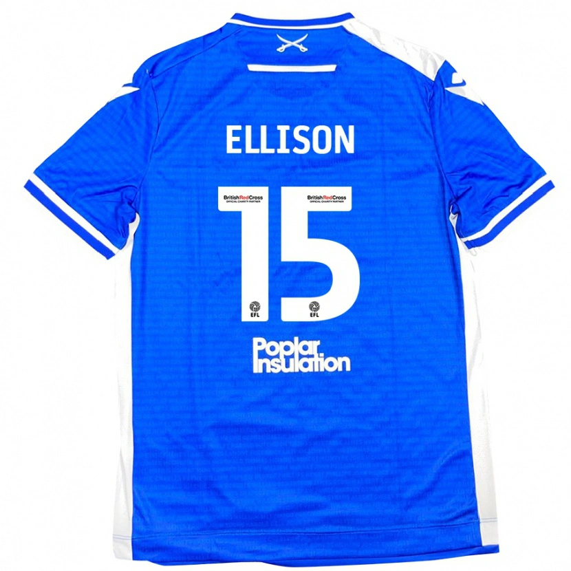 Danxen Kinderen Dan Ellison #15 Blauw Wit Thuisshirt Thuistenue 2024/25 T-Shirt