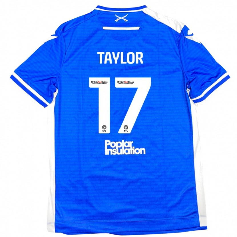 Danxen Kinderen Connor Taylor #17 Blauw Wit Thuisshirt Thuistenue 2024/25 T-Shirt