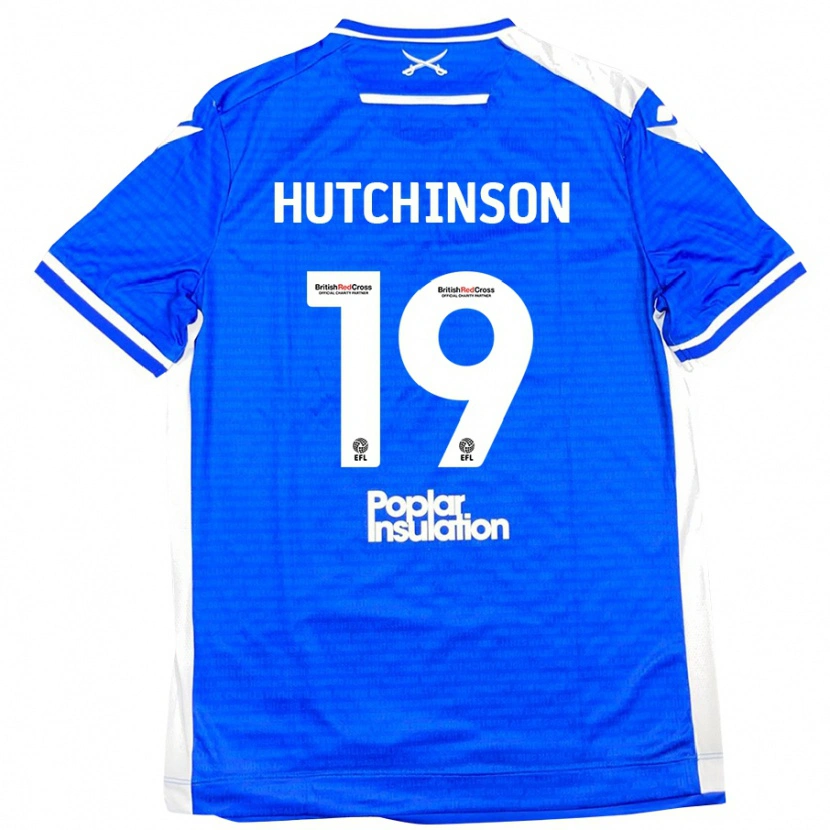 Danxen Kinderen Isaac Hutchinson #19 Blauw Wit Thuisshirt Thuistenue 2024/25 T-Shirt