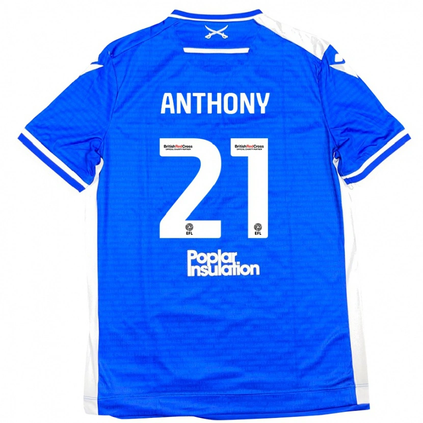 Danxen Kinderen Micah Anthony #21 Blauw Wit Thuisshirt Thuistenue 2024/25 T-Shirt