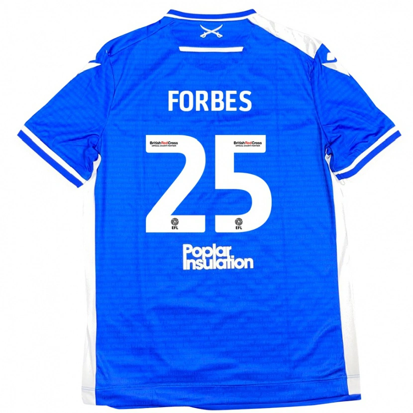 Danxen Kinderen Michael Forbes #25 Blauw Wit Thuisshirt Thuistenue 2024/25 T-Shirt