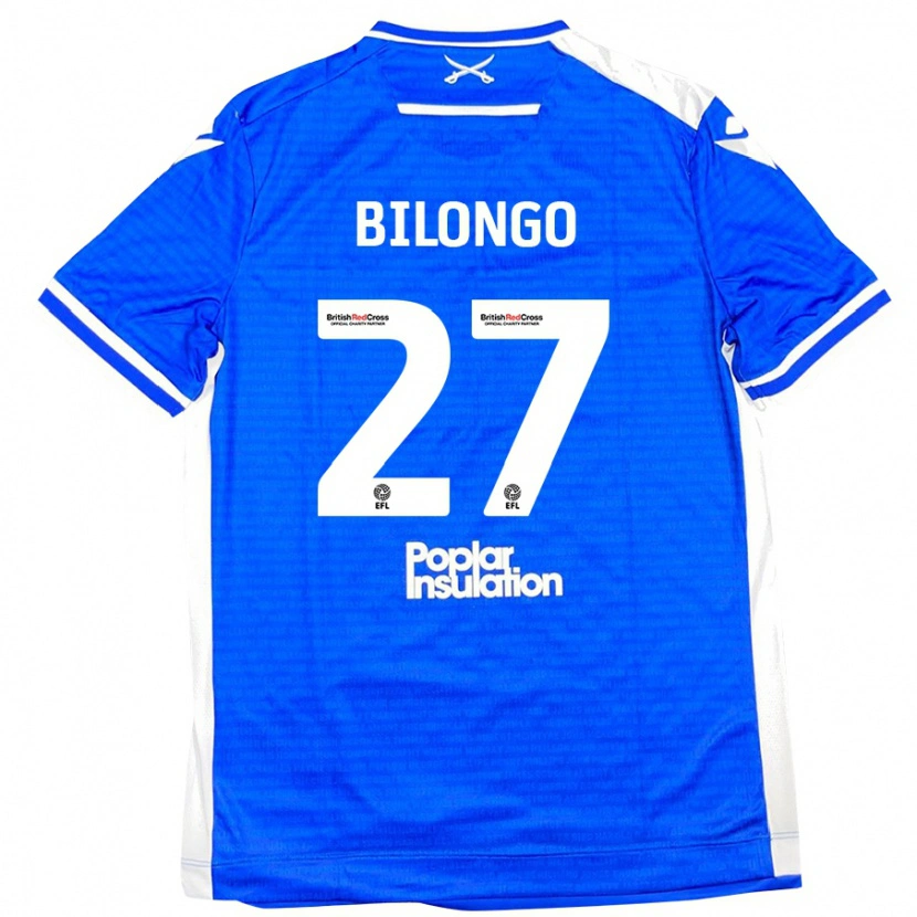 Danxen Kinderen Bryant Bilongo #27 Blauw Wit Thuisshirt Thuistenue 2024/25 T-Shirt