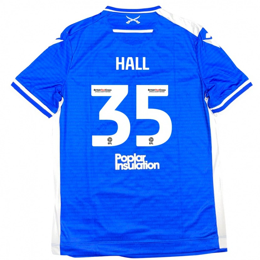 Danxen Kinderen Matt Hall #35 Blauw Wit Thuisshirt Thuistenue 2024/25 T-Shirt