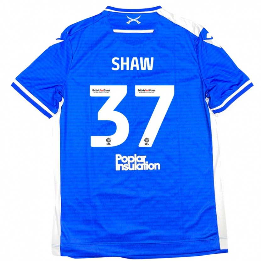 Danxen Kinderen Kofi Shaw #37 Blauw Wit Thuisshirt Thuistenue 2024/25 T-Shirt