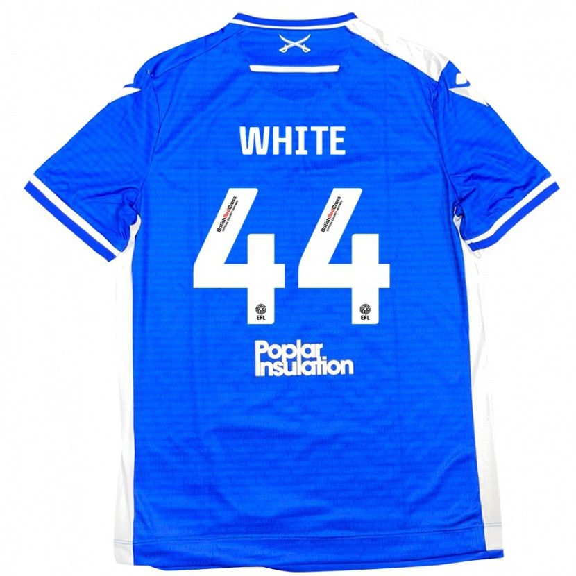 Danxen Kinderen Charlie White #44 Blauw Wit Thuisshirt Thuistenue 2024/25 T-Shirt