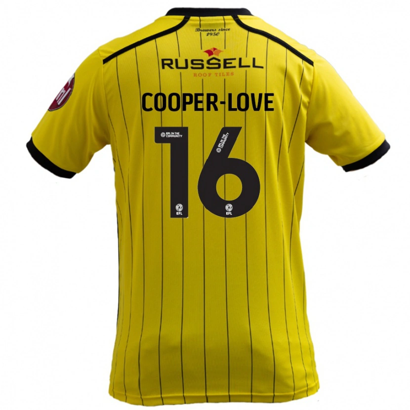 Danxen Kinderen Jack Cooper-Love #16 Geel Thuisshirt Thuistenue 2024/25 T-Shirt