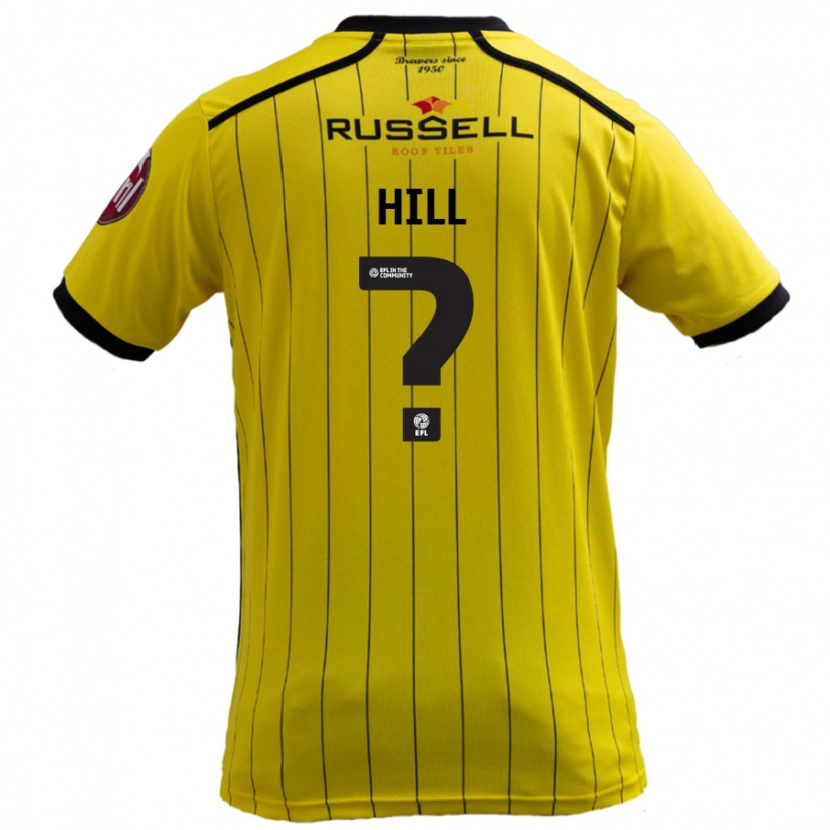 Danxen Kinderen Tommy Hill #0 Geel Thuisshirt Thuistenue 2024/25 T-Shirt