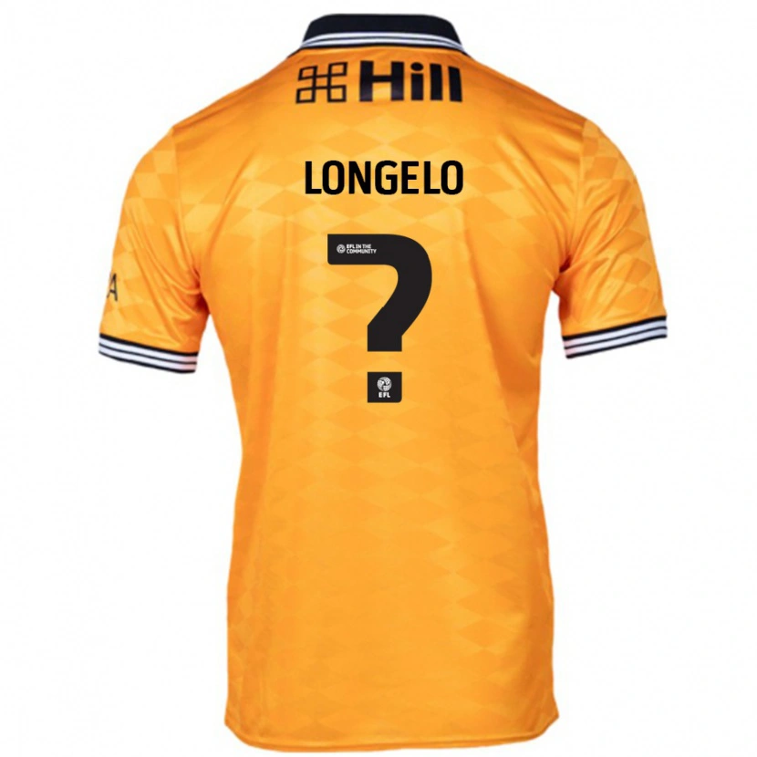 Danxen Kinderen Emmanuel Longelo #0 Oranje Thuisshirt Thuistenue 2024/25 T-Shirt