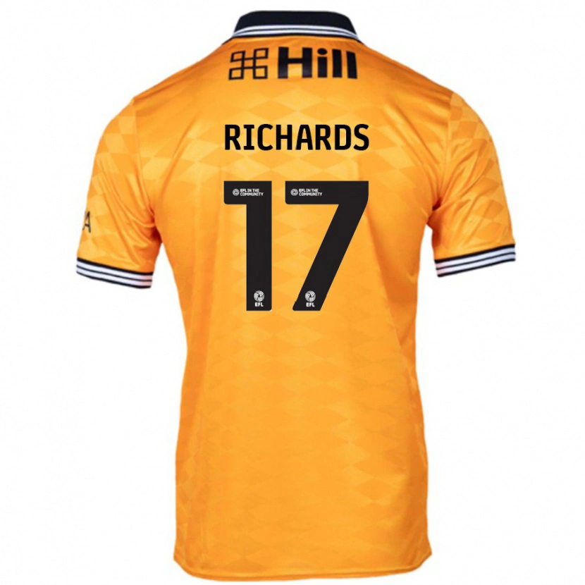 Danxen Kinderen Taylor Richards #17 Oranje Thuisshirt Thuistenue 2024/25 T-Shirt