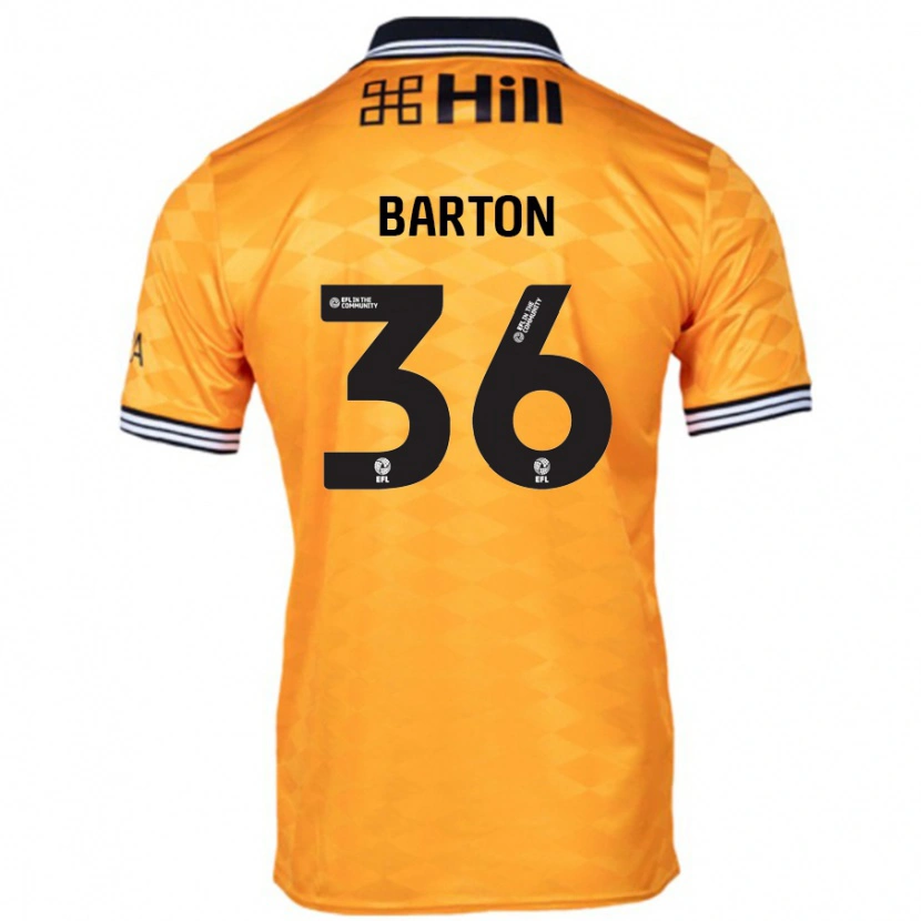 Danxen Kinderen Dan Barton #36 Oranje Thuisshirt Thuistenue 2024/25 T-Shirt